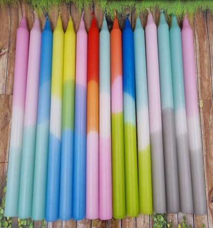 Dipped Dyed candles