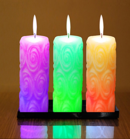 LED color changing Rose Décor Candle 